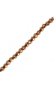 Hematite kralen facet 2mm Copper gold